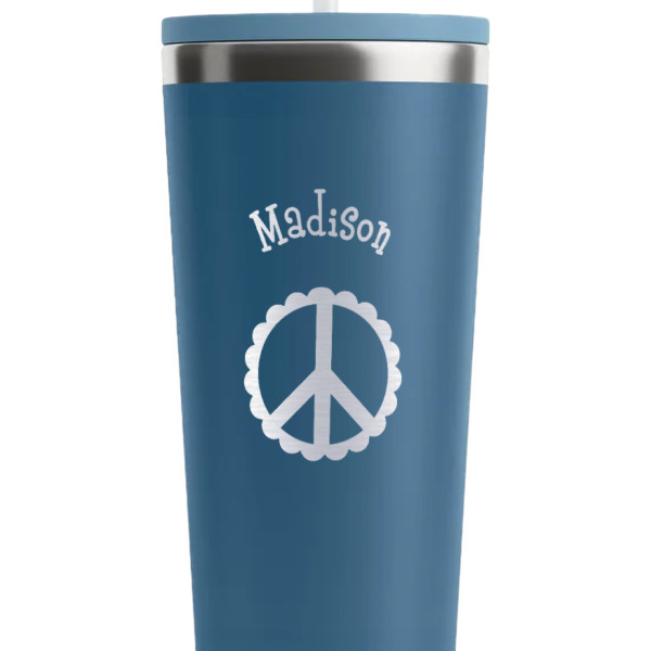 Custom Design - Steel Blue RTIC Everyday Tumbler - 28 oz. - Close Up