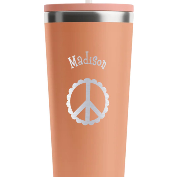 Custom Design - Peach RTIC Everyday Tumbler - 28 oz. - Close Up