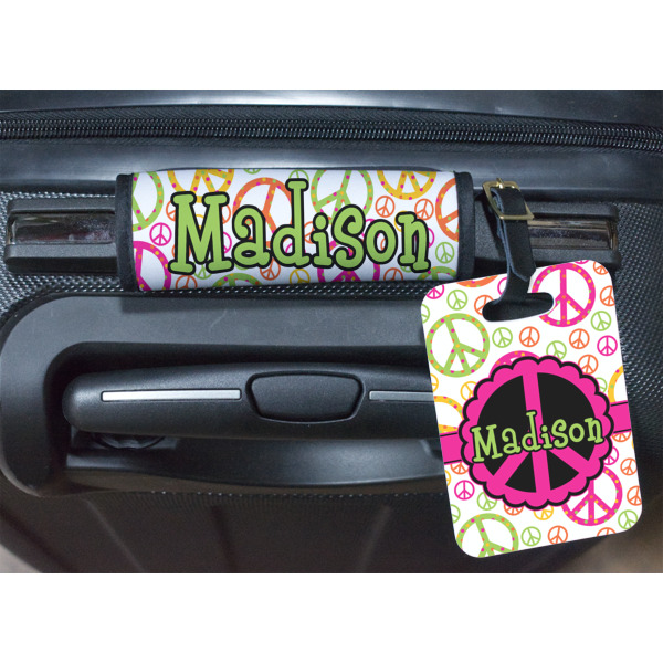 Custom Design - Luggage Wrap & Plastic Rectangular Tag - In Context
