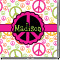 Peace Sign Square Decal - XLarge (Personalized)