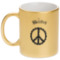 Peace Sign Metallic Mug (Personalized)