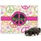 Peace Sign Dog Blanket - Large (Personalized)