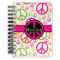 Peace Sign Spiral Notebook - 5x7 w/ Name or Text