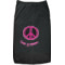 Peace Sign Black Pet Shirt (Personalized)