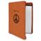 Peace Sign Leatherette Zipper Portfolio with Notepad (Personalized)