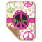 Peace Sign Sherpa Baby Blanket - 30" x 40" w/ Name or Text