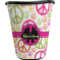 Peace Sign Waste Basket - Single Sided (Black) (Personalized)