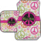 Peace Sign Car Floor Mats Set - 2 Front & 2 Back (Personalized)