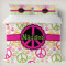 Peace Sign Duvet Cover Set - King (Personalized)