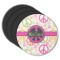 Peace Sign Round Rubber Backed Coasters - Set of 4 (Personalized)