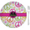 Peace Sign 8" Glass Appetizer / Dessert Plates - Single or Set (Personalized)
