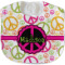 Peace Sign Velour Baby Bib w/ Name or Text