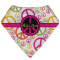 Peace Sign Bandana Bib (Personalized)