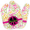 Peace Sign Baby Bib w/ Name or Text