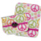 Peace Sign Burp Cloths - Fleece - Set of 2 w/ Name or Text