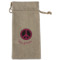 Peace Sign Large Burlap Gift Bag - Front