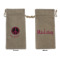 Peace Sign Large Burlap Gift Bag - Front & Back (Personalized)