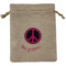 Peace Sign Burlap Gift Bag