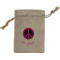 Peace Sign Small Burlap Gift Bag - Front