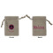 Peace Sign Small Burlap Gift Bag - Front & Back (Personalized)