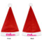Peace Sign Santa Hat - Front & Back (Personalized)