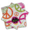 Peace Sign Cloth Napkins (Set of 4) (Personalized)