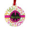 Peace Sign Metal Ball Ornament - Double Sided w/ Name or Text