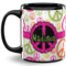 Peace Sign 11 Oz Coffee Mug - Black (Personalized)