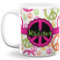 Peace Sign 11 Oz Coffee Mug - White (Personalized)