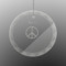 Peace Sign Engraved Glass Ornament - Round (Personalized)