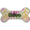 Peace Sign Ceramic Dog Ornament - Front w/ Name or Text