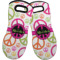 Peace Sign Neoprene Oven Mitts - Set of 2 w/ Name or Text