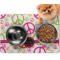 Peace Sign Dog Food Mat - Small w/ Name or Text