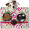 Peace Sign Dog Food Mat - Medium w/ Name or Text