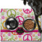 Peace Sign Dog Food Mat - Large w/ Name or Text
