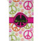 Peace Sign Golf Towel - Poly-Cotton Blend - Small w/ Name or Text