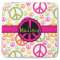 Peace Sign Memory Foam Bath Mat - 48"x48" (Personalized)