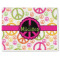 Peace Sign Single-Sided Linen Placemat - Single w/ Name or Text