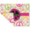 Peace Sign Double-Sided Linen Placemat - Single w/ Name or Text
