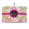 Peace Sign 12" Drum Pendant Lamp - Fabric (Personalized)