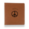 Peace Sign Leather Binder - 1" - Rawhide (Personalized)