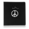 Peace Sign Leather Binder - 1" - Black (Personalized)