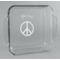 Peace Sign Glass Cake Dish - 8in x 8in (Personalized)