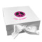 Peace Sign Gift Box with Magnetic Lid - White