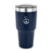 Peace Sign 30 oz Stainless Steel Tumbler - Navy - Single Sided (Personalized)