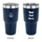 Peace Sign 30 oz Stainless Steel Tumbler - Navy - Double Sided (Personalized)