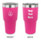 Peace Sign 30 oz Stainless Steel Tumbler - Pink - Double Sided (Personalized)