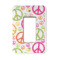 Peace Sign Rocker Style Light Switch Cover