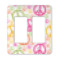 Peace Sign Rocker Style Light Switch Cover - Two Switch