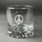 Peace Sign Whiskey Glass - Engraved (Personalized)